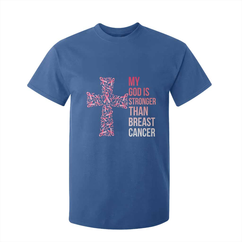 My God Is Stronger Than Breast Cancer Survivor Hope Gift T Shirt For Kid