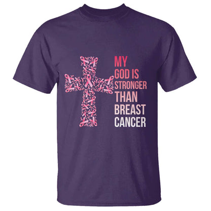 My God Is Stronger Than Breast Cancer Survivor Hope Gift T Shirt