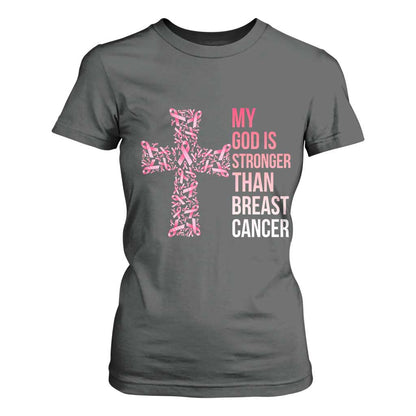 My God Is Stronger Than Breast Cancer Survivor Hope Gift T Shirt For Women