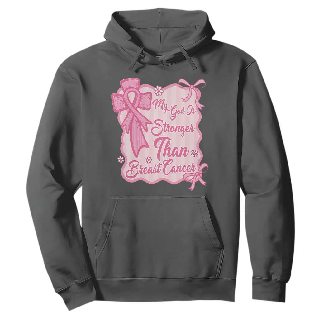 My God Is Stronger Than Breast Cancer Hoodie Christian Support Gift