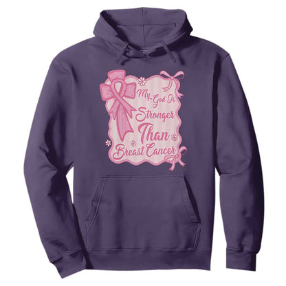 My God Is Stronger Than Breast Cancer Hoodie Christian Support Gift