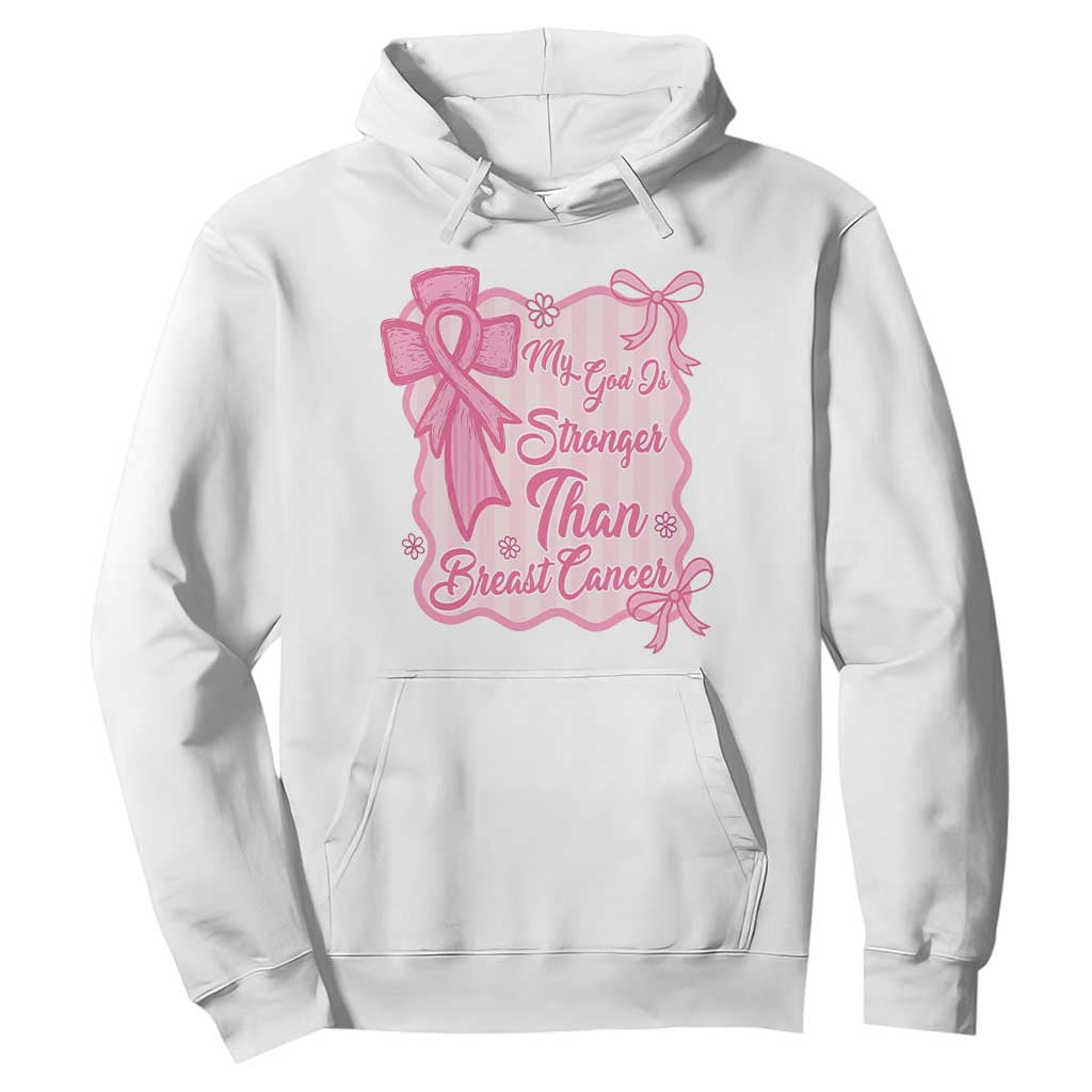 My God Is Stronger Than Breast Cancer Hoodie Christian Support Gift