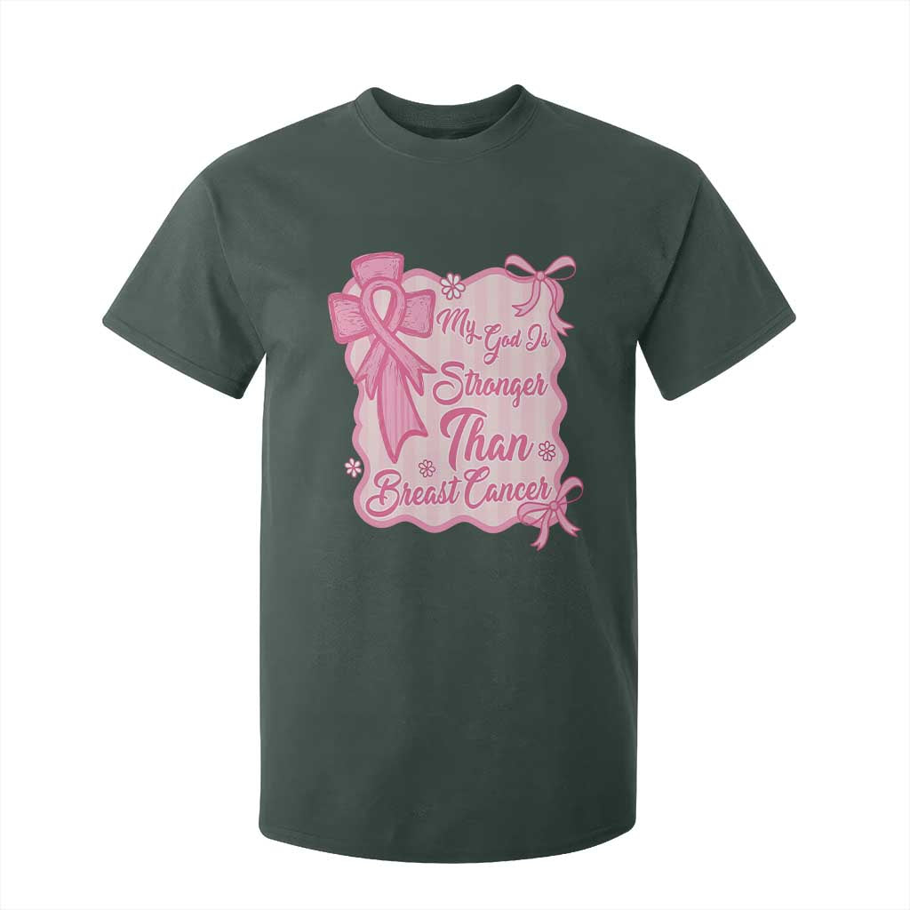 My God Is Stronger Than Breast Cancer T Shirt For Kid Christian Support Gift