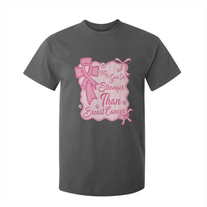 My God Is Stronger Than Breast Cancer T Shirt For Kid Christian Support Gift
