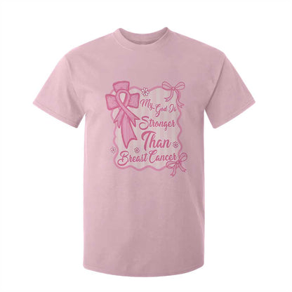 My God Is Stronger Than Breast Cancer T Shirt For Kid Christian Support Gift
