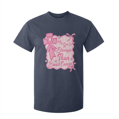 My God Is Stronger Than Breast Cancer T Shirt For Kid Christian Support Gift