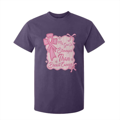 My God Is Stronger Than Breast Cancer T Shirt For Kid Christian Support Gift
