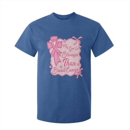 My God Is Stronger Than Breast Cancer T Shirt For Kid Christian Support Gift