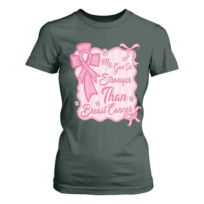 My God Is Stronger Than Breast Cancer T Shirt For Women Christian Support Gift
