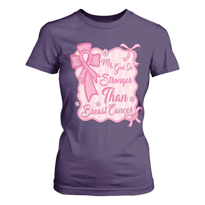 My God Is Stronger Than Breast Cancer T Shirt For Women Christian Support Gift