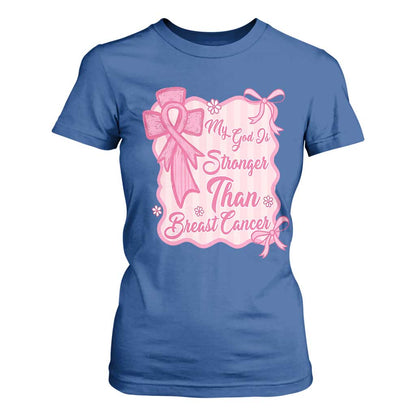 My God Is Stronger Than Breast Cancer T Shirt For Women Christian Support Gift
