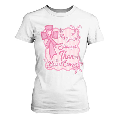My God Is Stronger Than Breast Cancer T Shirt For Women Christian Support Gift