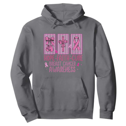 Hope Faith Cure Breast Cancer Hoodie Pink Ribbon Survivor Support Gift