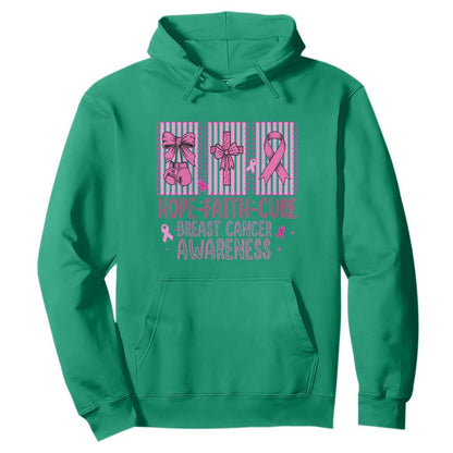 Hope Faith Cure Breast Cancer Hoodie Pink Ribbon Survivor Support Gift
