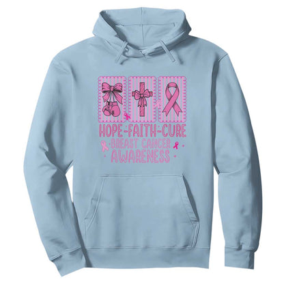Hope Faith Cure Breast Cancer Hoodie Pink Ribbon Survivor Support Gift