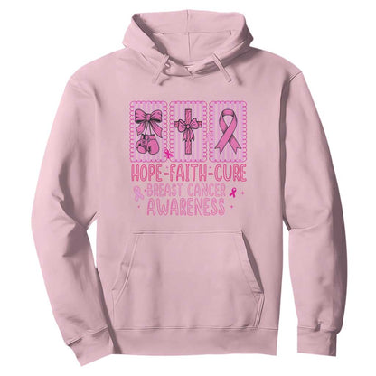 Hope Faith Cure Breast Cancer Hoodie Pink Ribbon Survivor Support Gift