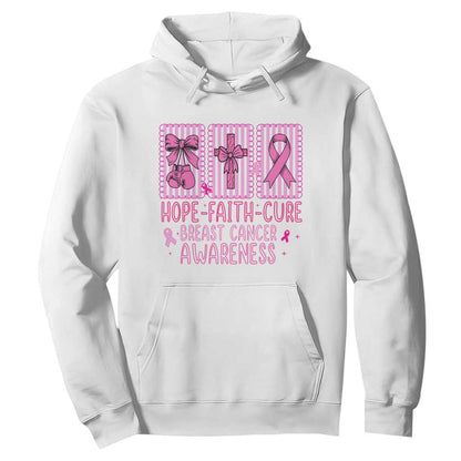 Hope Faith Cure Breast Cancer Hoodie Pink Ribbon Survivor Support Gift