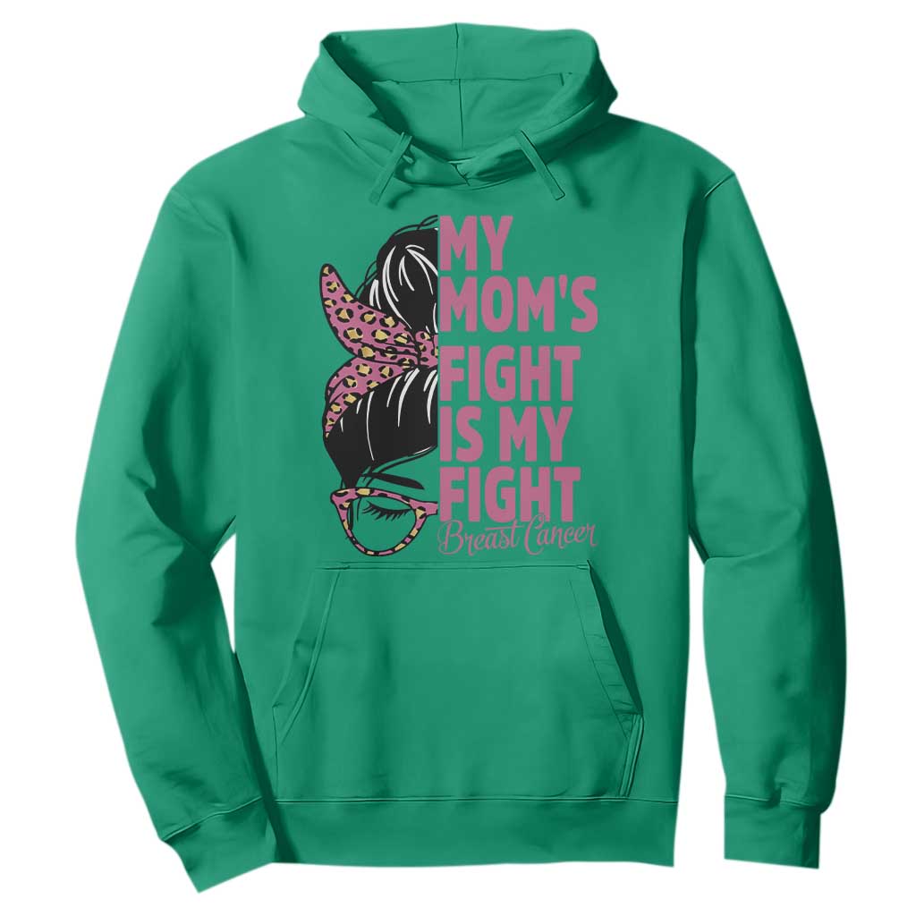 Breast Cancer Support Hoodie My Moms Fight My Fight