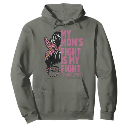 Breast Cancer Support Hoodie My Moms Fight My Fight
