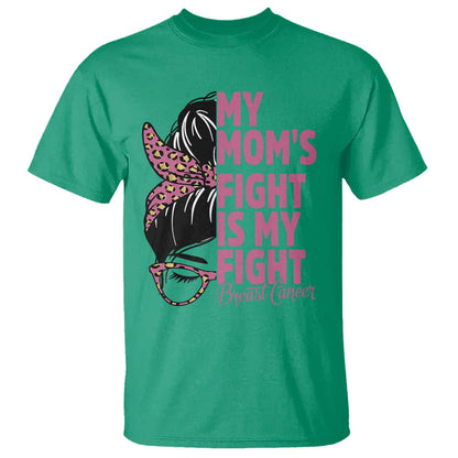 Breast Cancer Support T Shirt My Moms Fight My Fight