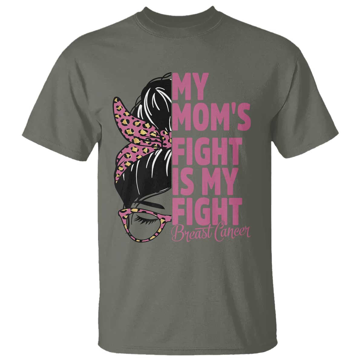Breast Cancer Support T Shirt My Moms Fight My Fight