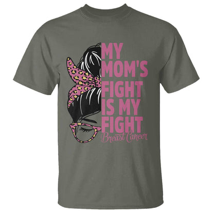 Breast Cancer Support T Shirt My Moms Fight My Fight