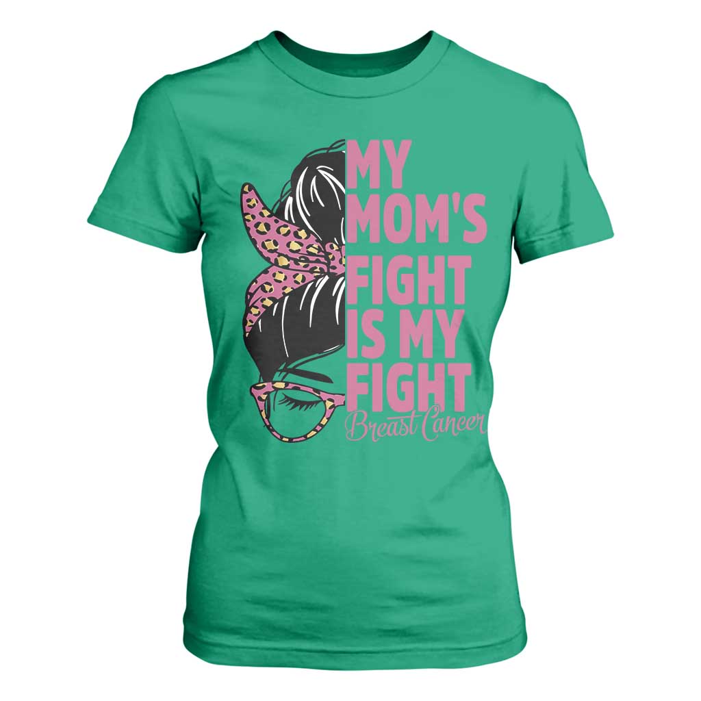 Breast Cancer Support T Shirt For Women My Moms Fight My Fight