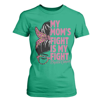 Breast Cancer Support T Shirt For Women My Moms Fight My Fight