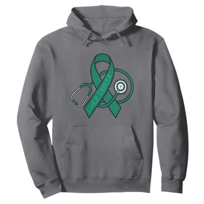 Liver Cancer Strong Nurse Warrior Hoodie Stethoscope Healthcare Support Gift