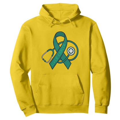 Liver Cancer Strong Nurse Warrior Hoodie Stethoscope Healthcare Support Gift
