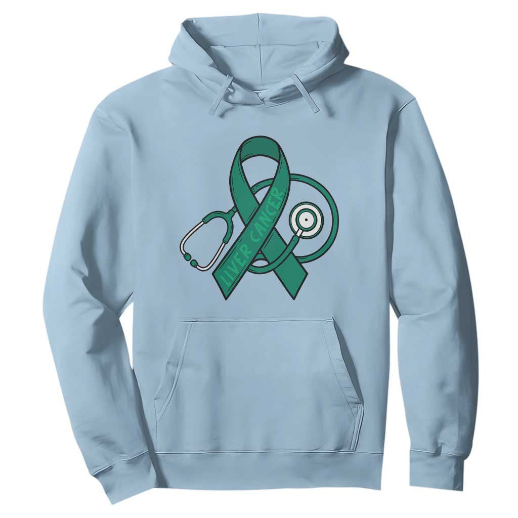 Liver Cancer Strong Nurse Warrior Hoodie Stethoscope Healthcare Support Gift