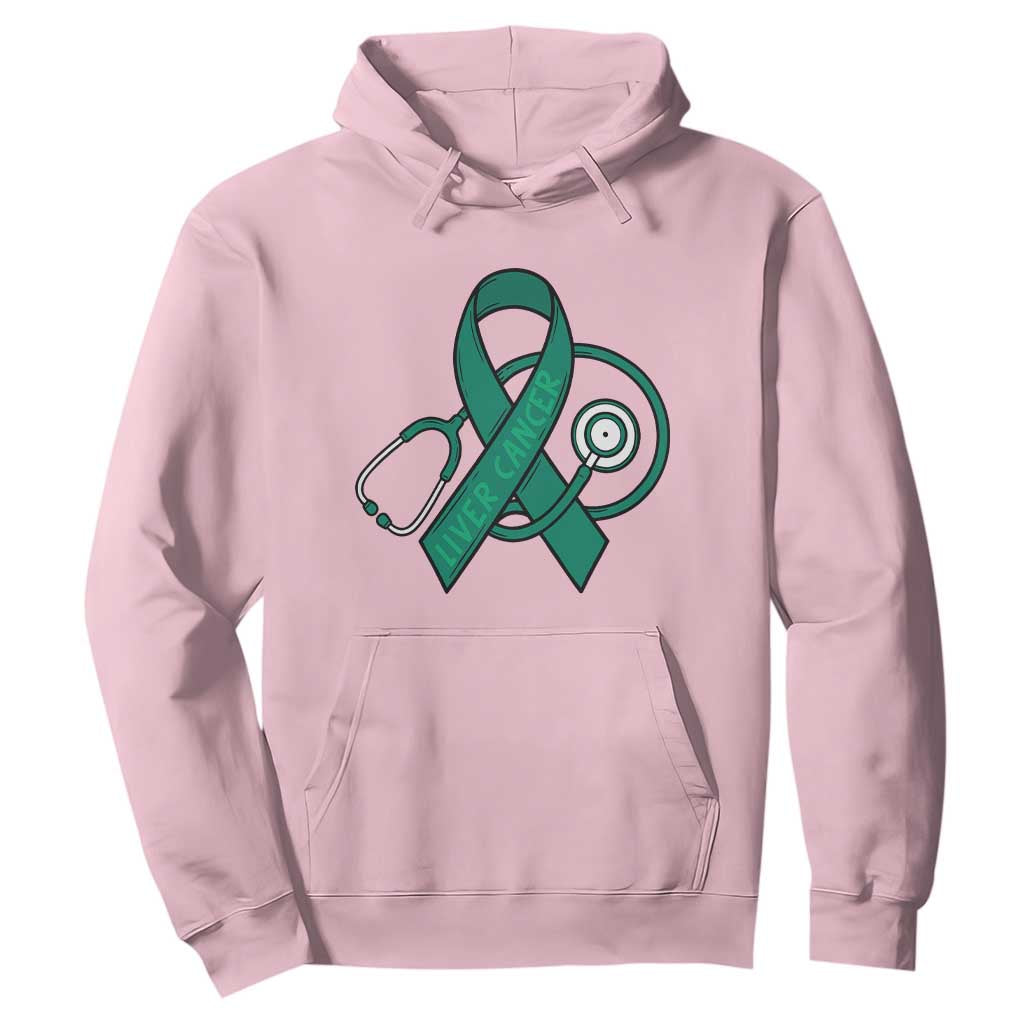Liver Cancer Strong Nurse Warrior Hoodie Stethoscope Healthcare Support Gift