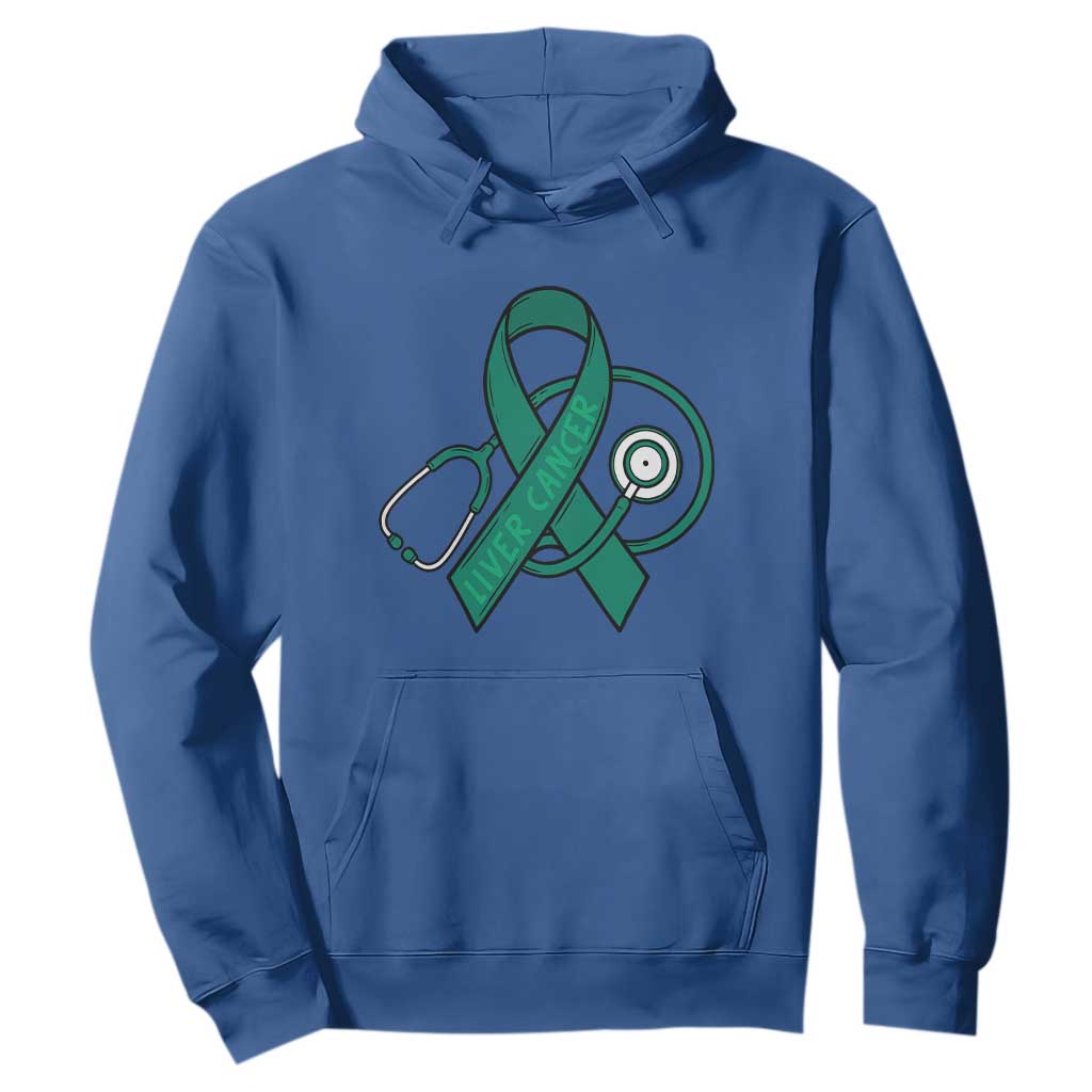 Liver Cancer Strong Nurse Warrior Hoodie Stethoscope Healthcare Support Gift