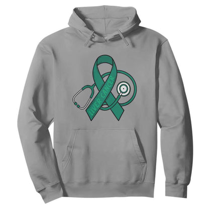 Liver Cancer Strong Nurse Warrior Hoodie Stethoscope Healthcare Support Gift