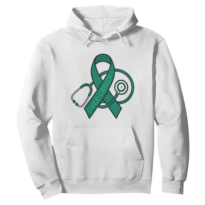 Liver Cancer Strong Nurse Warrior Hoodie Stethoscope Healthcare Support Gift