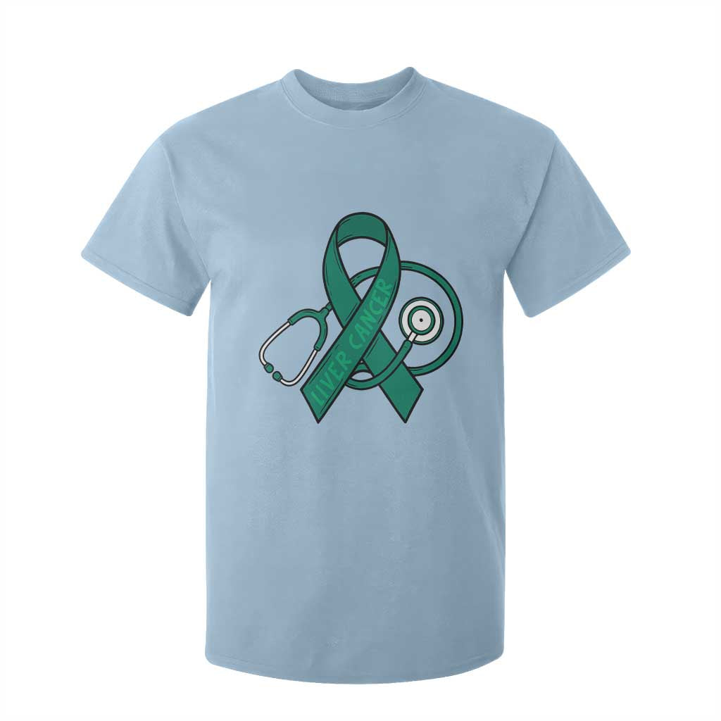 Liver Cancer Strong Nurse Warrior T Shirt For Kid Stethoscope Healthcare Support Gift