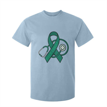 Liver Cancer Strong Nurse Warrior T Shirt For Kid Stethoscope Healthcare Support Gift