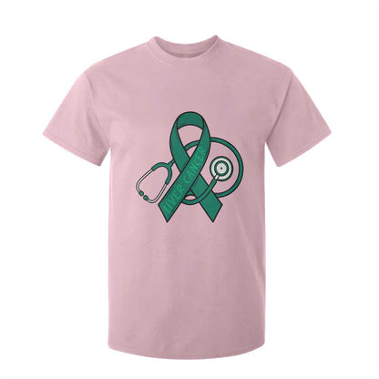 Liver Cancer Strong Nurse Warrior T Shirt For Kid Stethoscope Healthcare Support Gift