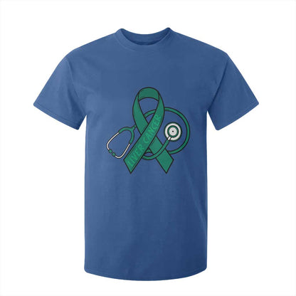 Liver Cancer Strong Nurse Warrior T Shirt For Kid Stethoscope Healthcare Support Gift