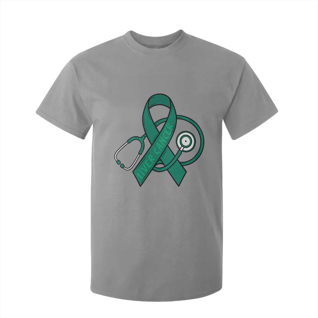 Liver Cancer Strong Nurse Warrior T Shirt For Kid Stethoscope Healthcare Support Gift