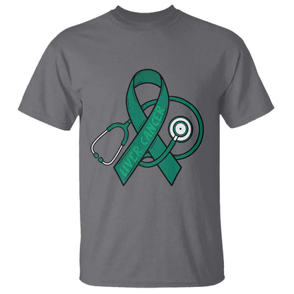 Liver Cancer Strong Nurse Warrior T Shirt Stethoscope Healthcare Support Gift