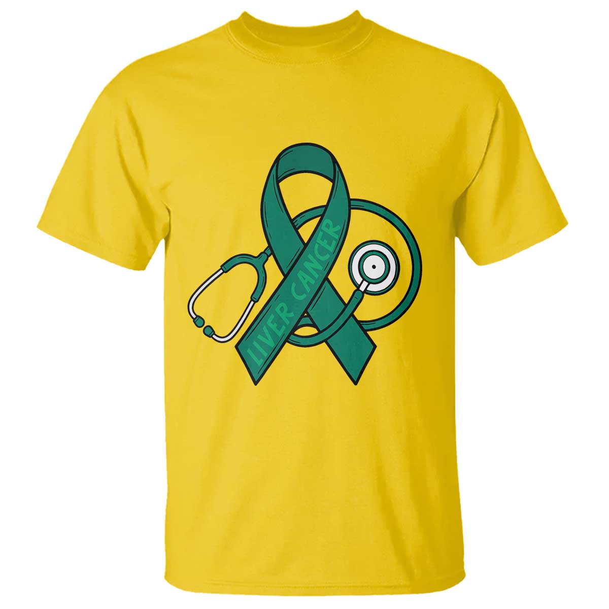 Liver Cancer Strong Nurse Warrior T Shirt Stethoscope Healthcare Support Gift