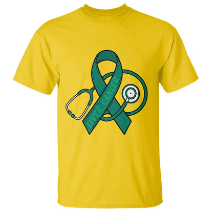 Liver Cancer Strong Nurse Warrior T Shirt Stethoscope Healthcare Support Gift
