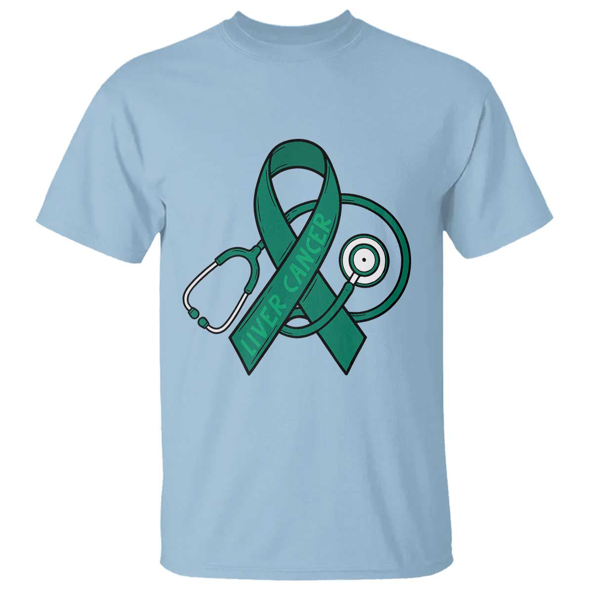 Liver Cancer Strong Nurse Warrior T Shirt Stethoscope Healthcare Support Gift