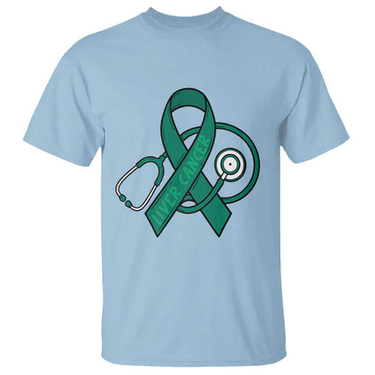 Liver Cancer Strong Nurse Warrior T Shirt Stethoscope Healthcare Support Gift