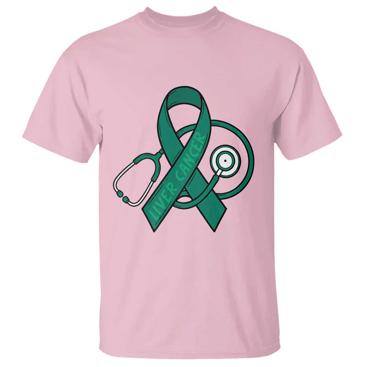 Liver Cancer Strong Nurse Warrior T Shirt Stethoscope Healthcare Support Gift
