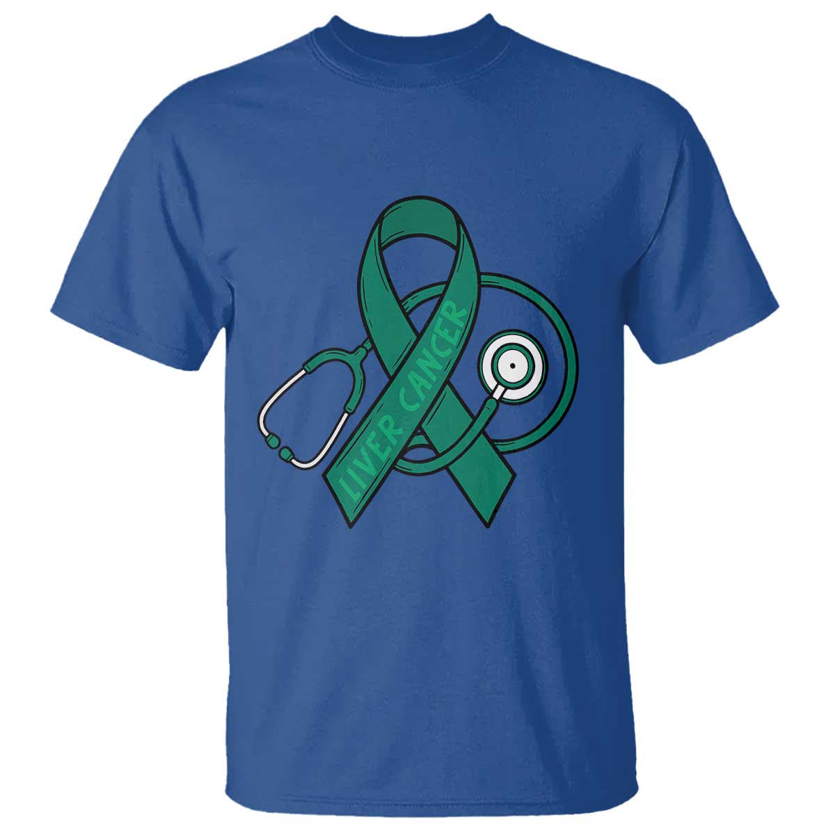 Liver Cancer Strong Nurse Warrior T Shirt Stethoscope Healthcare Support Gift
