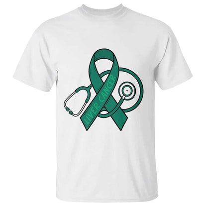 Liver Cancer Strong Nurse Warrior T Shirt Stethoscope Healthcare Support Gift