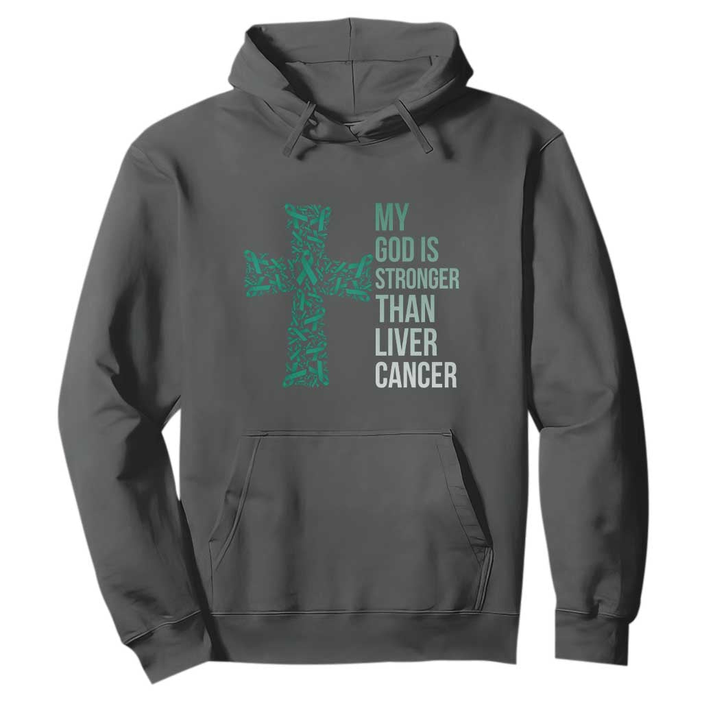 My God Is Stronger Than Liver Cancer Hoodie Faith Hope Support Gift