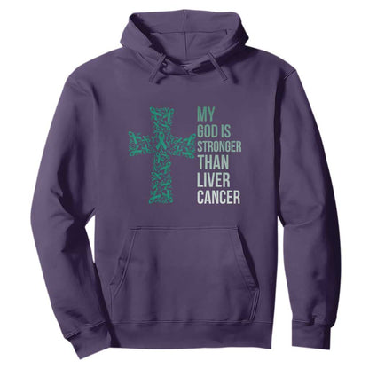 My God Is Stronger Than Liver Cancer Hoodie Faith Hope Support Gift